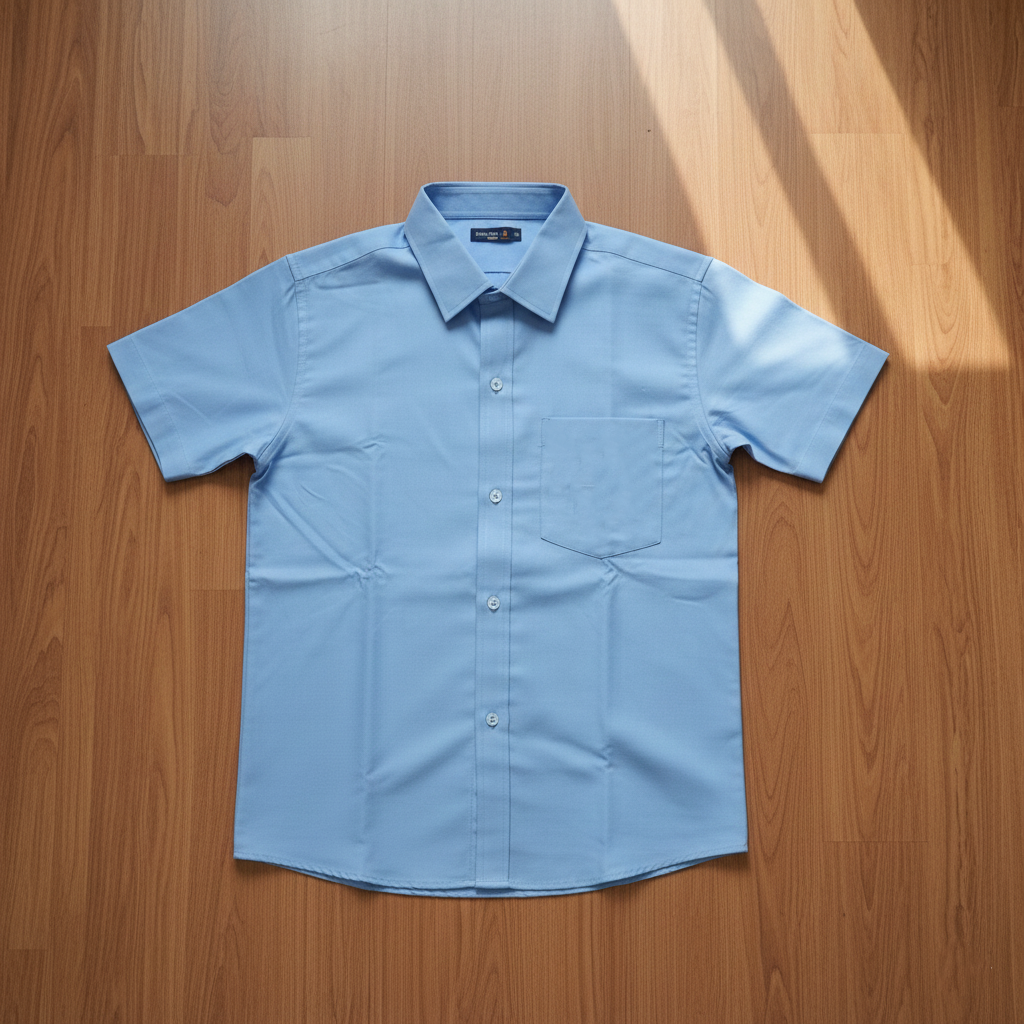 School Uniform for kids | Formal Uniform Shirts for Boys | Readymade Stitched Shirt for Students |Light Blue FULL SHIRT